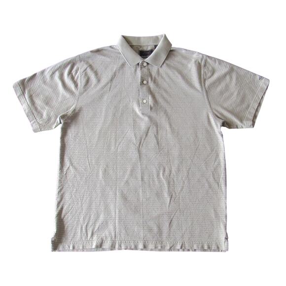 Greg Norman Men Light Gray Play Dry Series Collared Polo Sports Shirt Top L - Picture 1 of 8